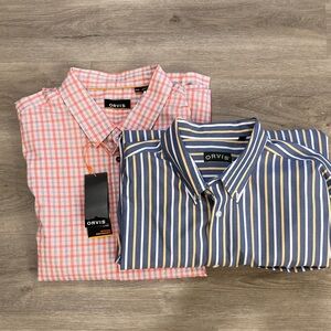 Lot of 2 Mens XXL Orvis  Button Down  Shirts one NWT